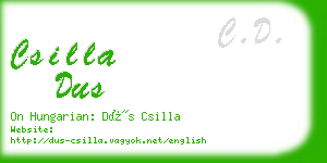 csilla dus business card